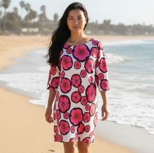 Hatley Tropical Hibiscus Flower Dress - Size Medium